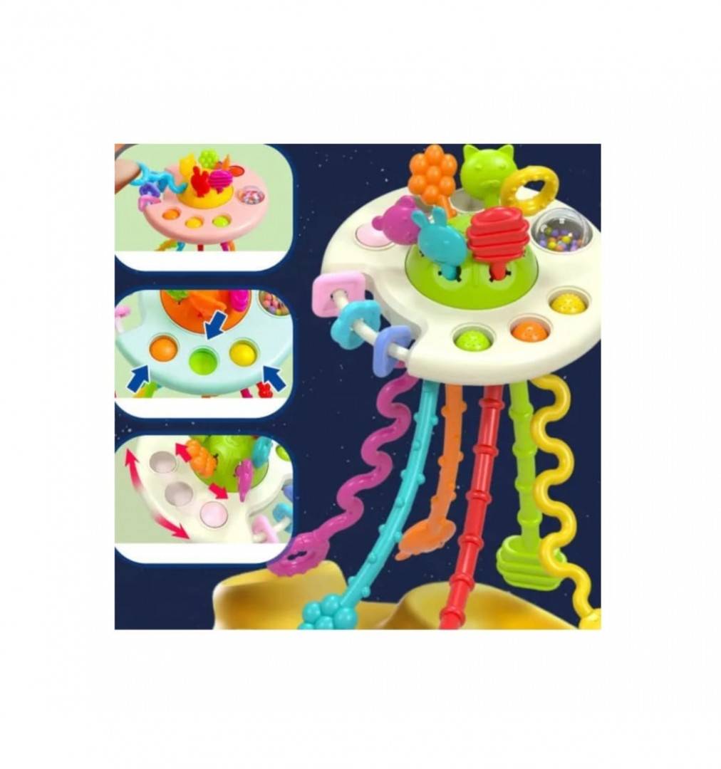 Jucarie interactiva, senzoriala, imbunatateste simtul tactil, vederea si auzul, dezvolta atentia, concentrarea, 18 cm