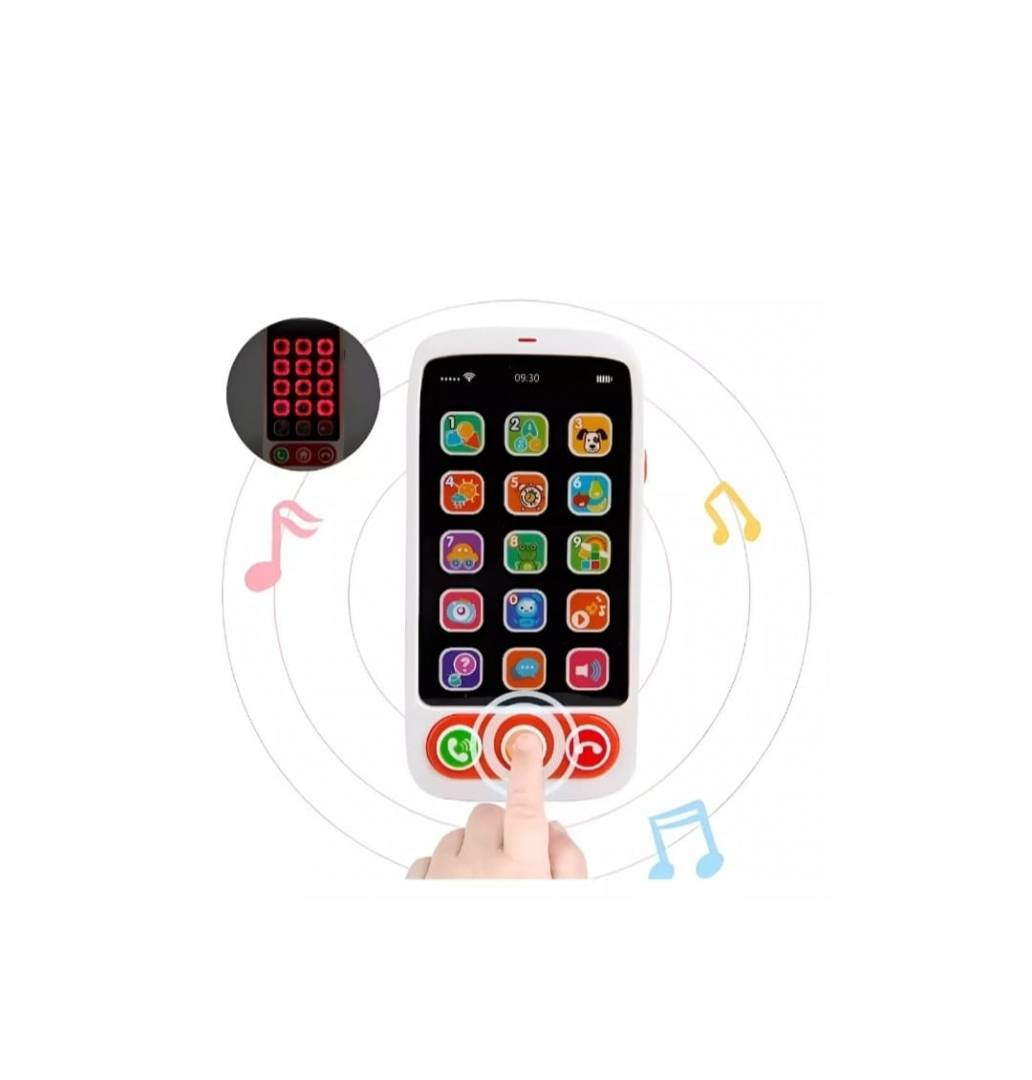 Jucarie interactiva, Telefon Smartphone, touchscreen, multicolor, 18 luni+