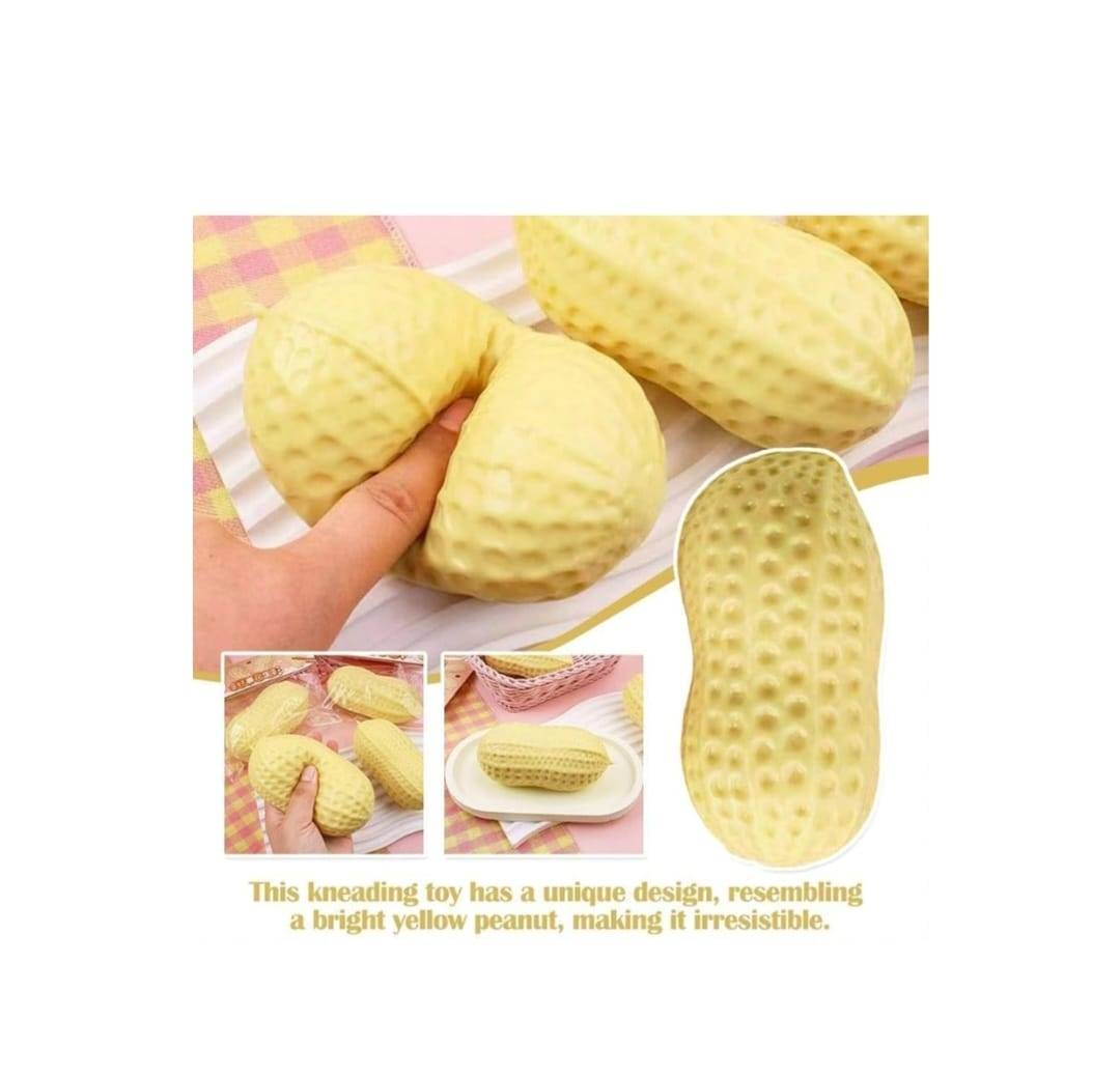 Jucarie senzoriala, Arahida Crunchy, squishy, antistres, 1 buc, bej, 12 cm