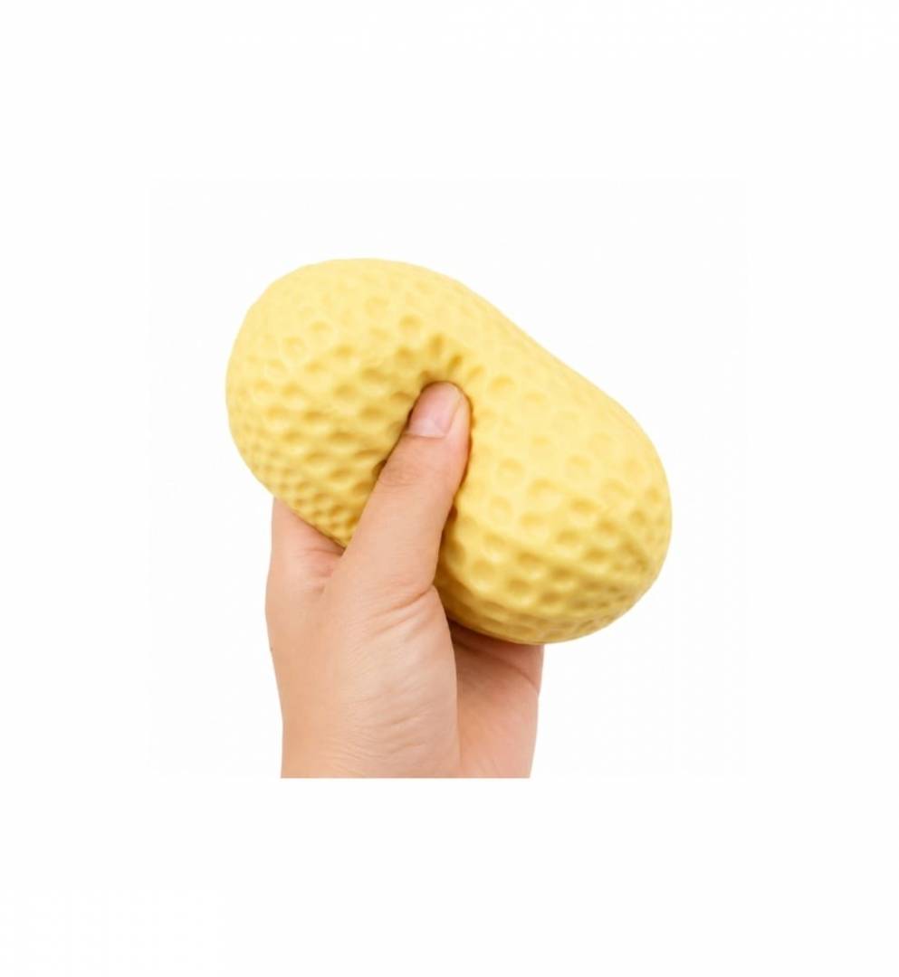 Jucarie senzoriala, Arahida Crunchy, squishy, antistres, 1 buc, bej, 12 cm