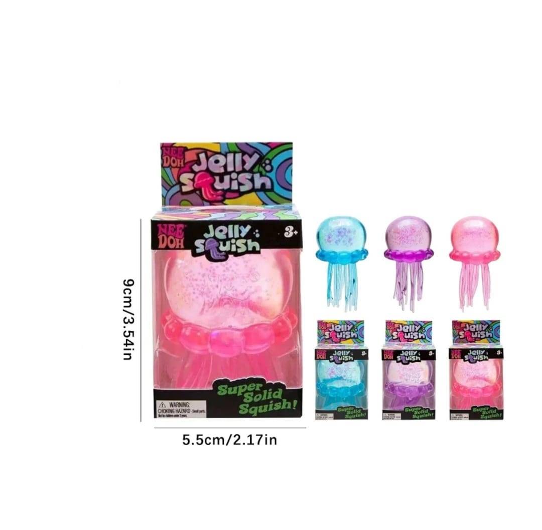 Jucarie senzoriala, Meduza, squishy, antistres, mov, 8 cm