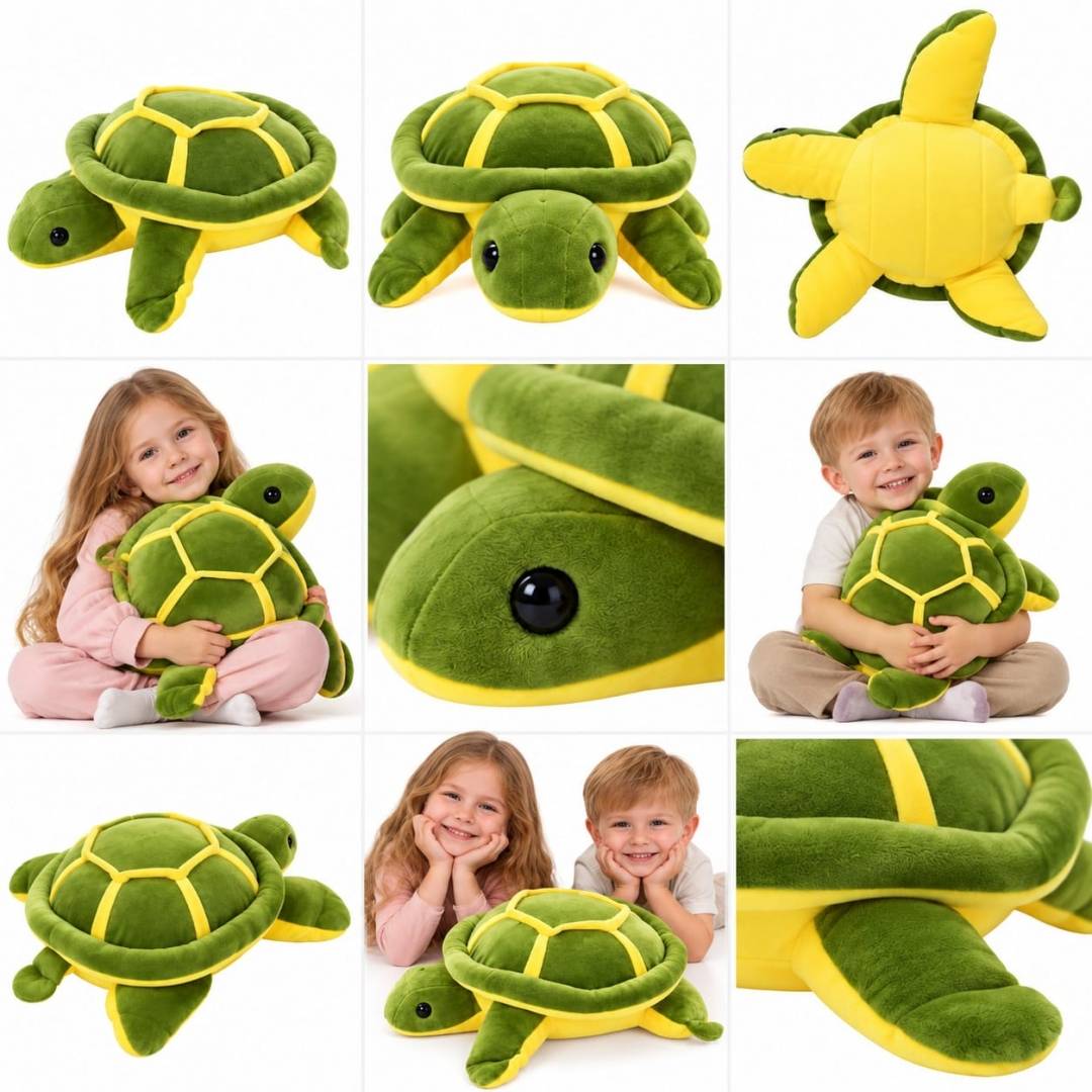 Jucărie de pluș Broască Țestoasă, 20 cm, verde
