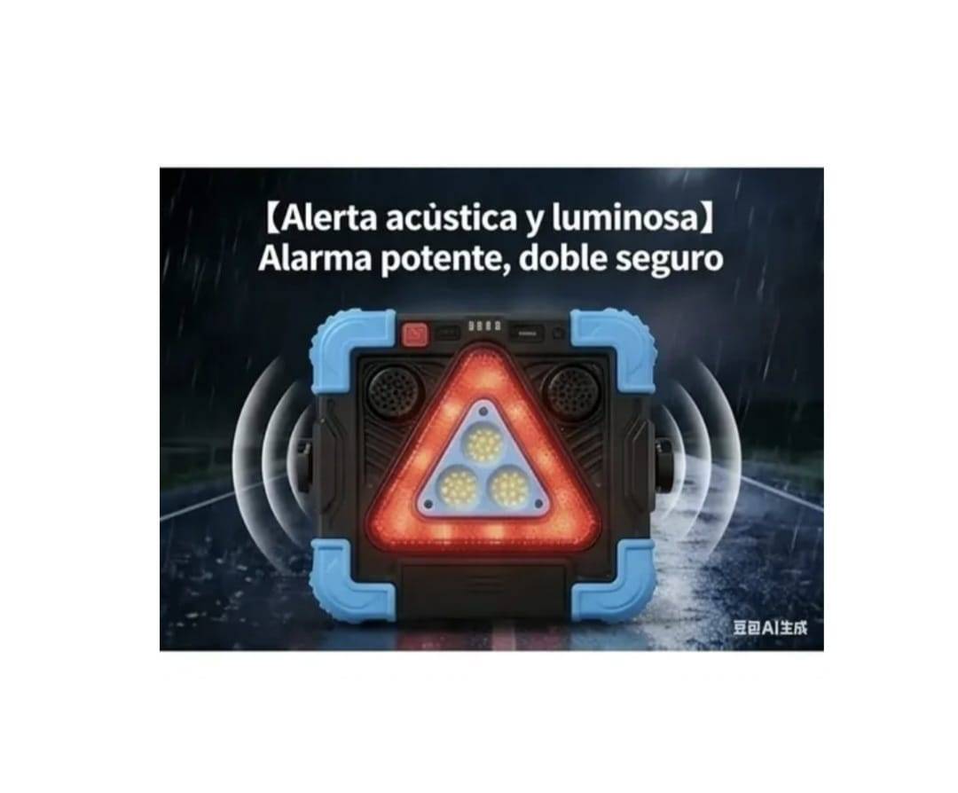 Lampă LED multifuncțională, 2 in 1, triunghi de semnalizator rutier, pentru mașină, camping și situații neprevăzute