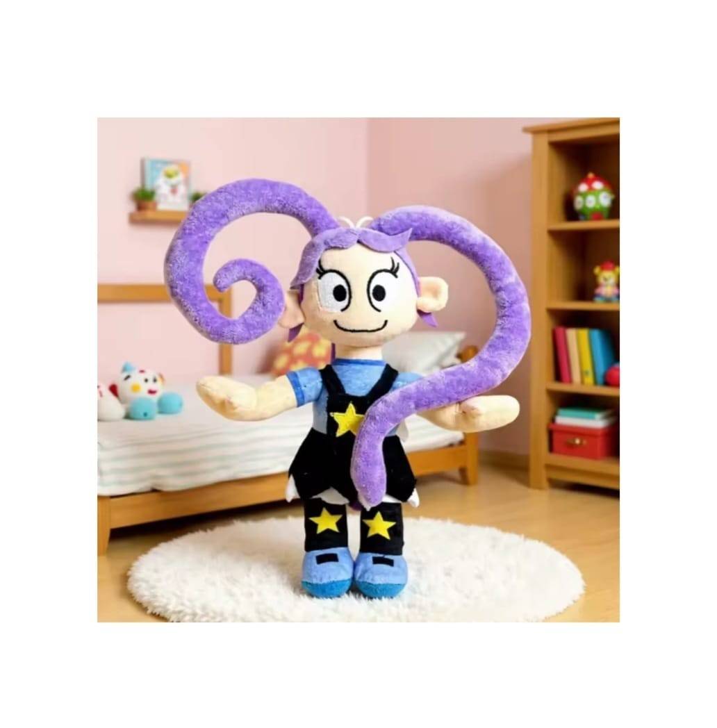 Mascota de plus, Monstru Poppy Playtime Poppy 5, Lily Lovebraids, negru/mov, 25 cm