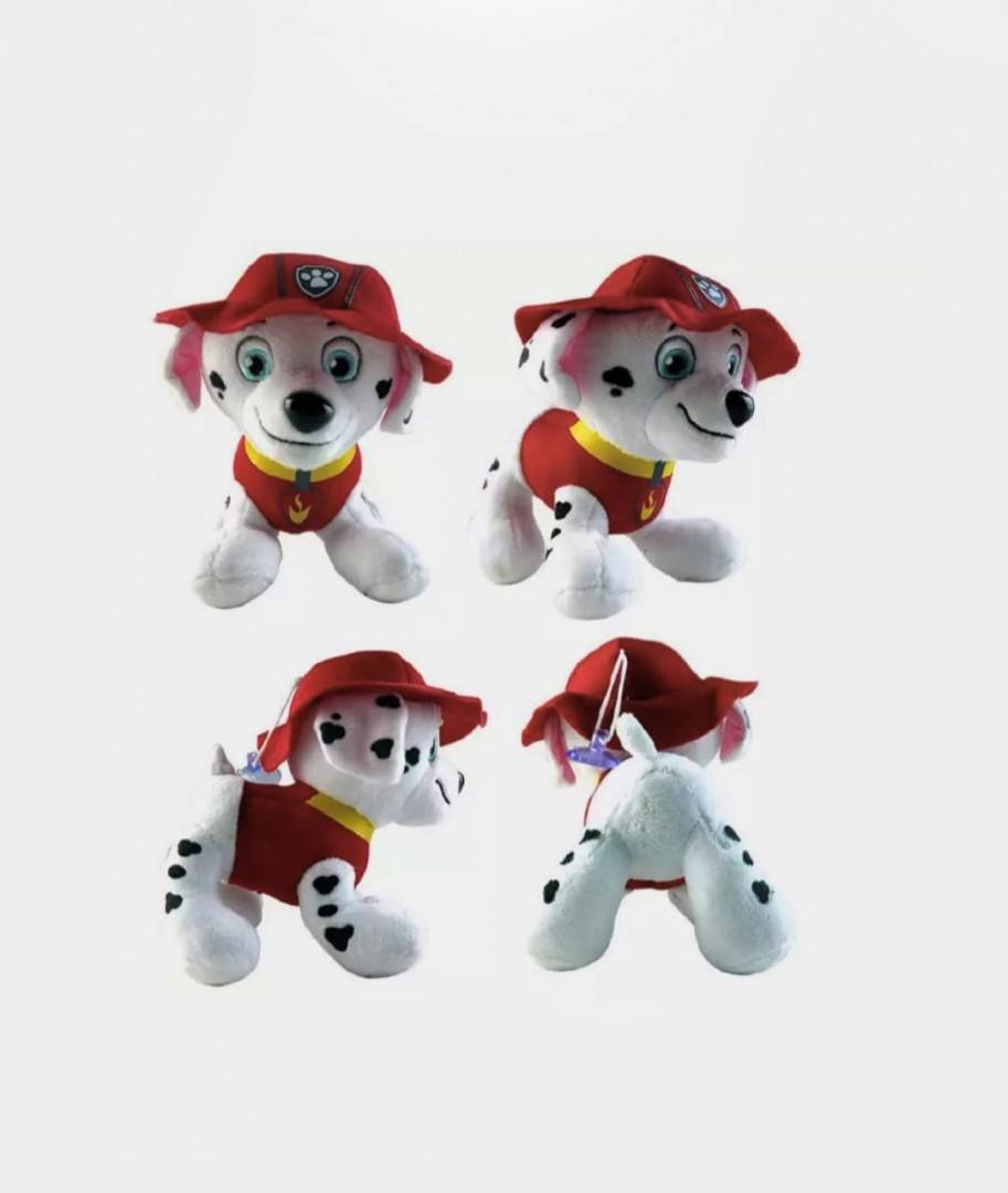 Mascota de plus, Patrula Catelusilor, MASHASHOP, Marshall, rosu/alb, 31 cm