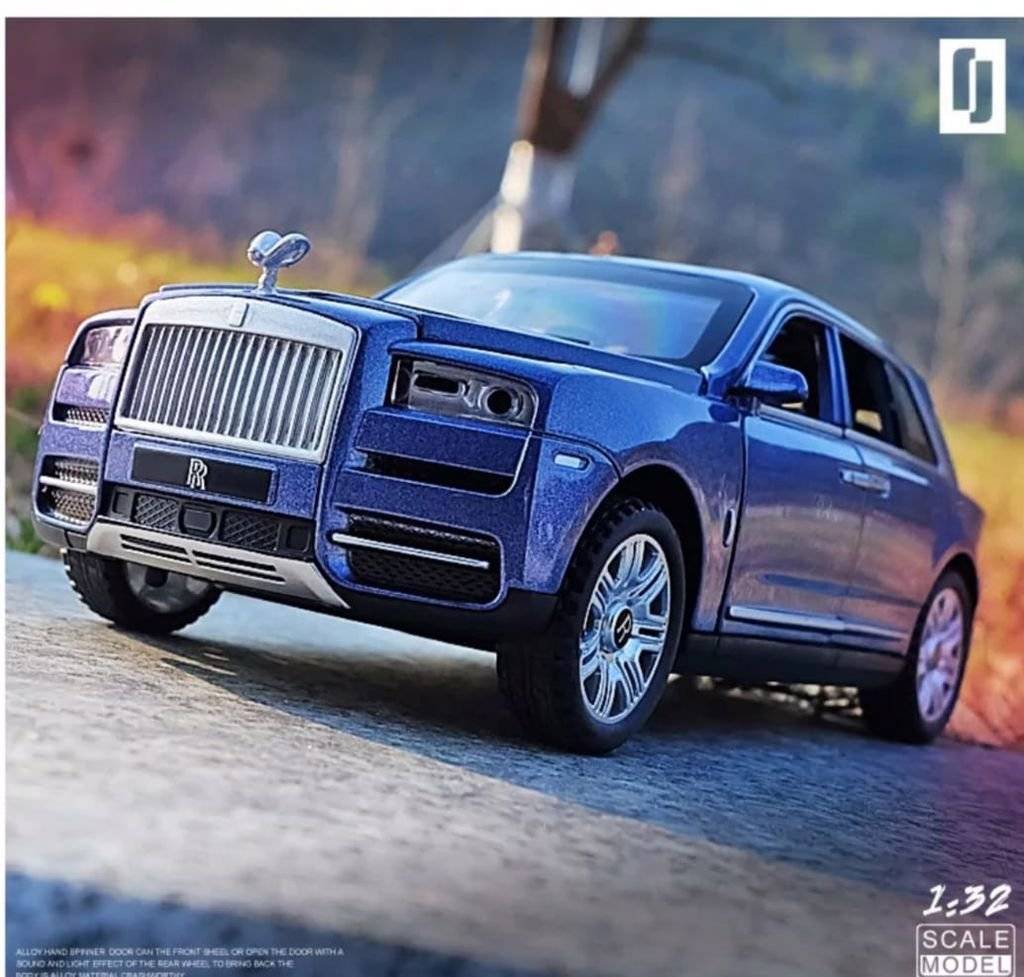 Masina metalica tip Rolls Royce, sunete si lumini, albastru