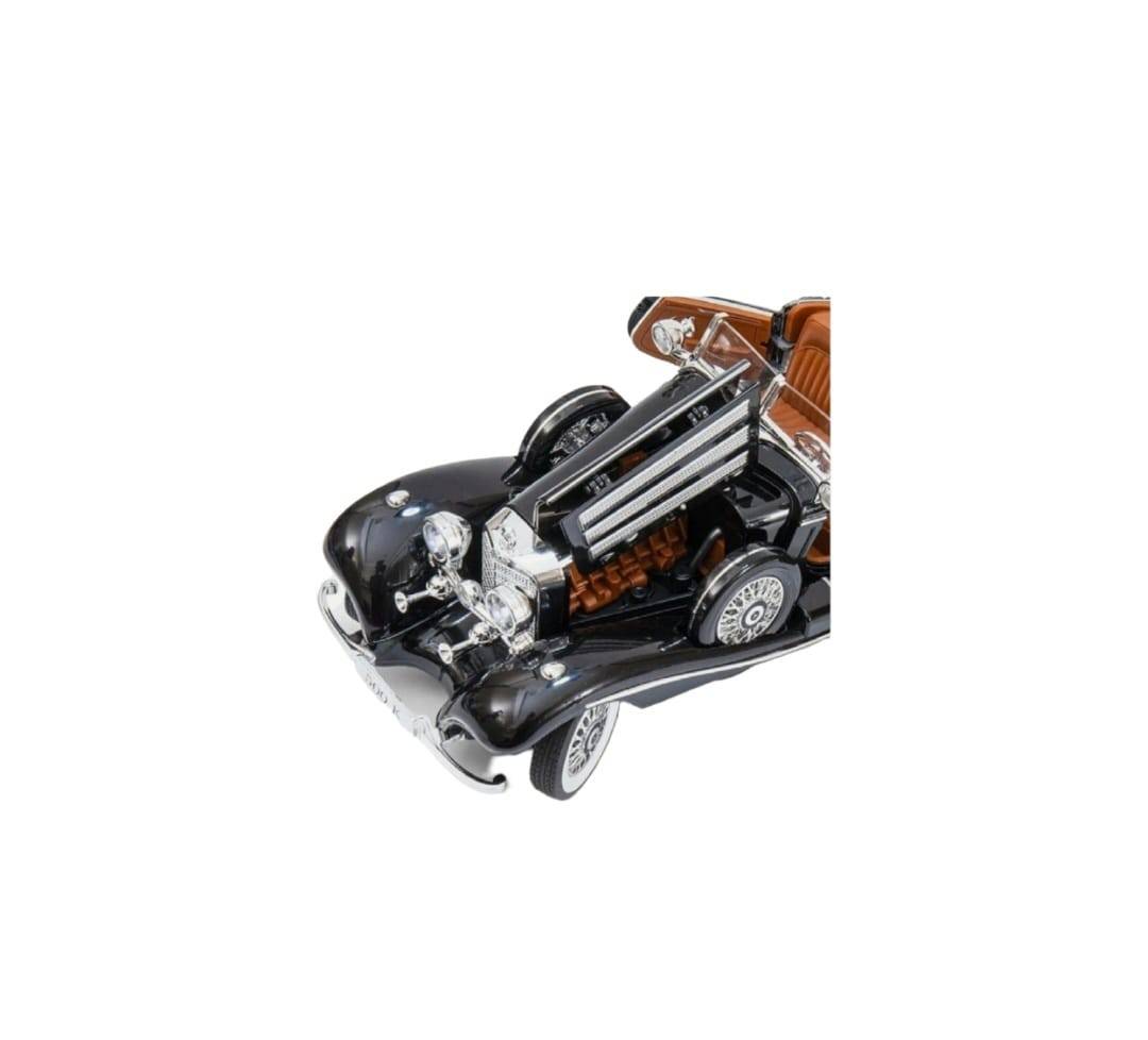 Masinuta Mercedes-Benz 500k Specialroadster 1936, Premiere Edition, scoate fum, negru, 22 cm