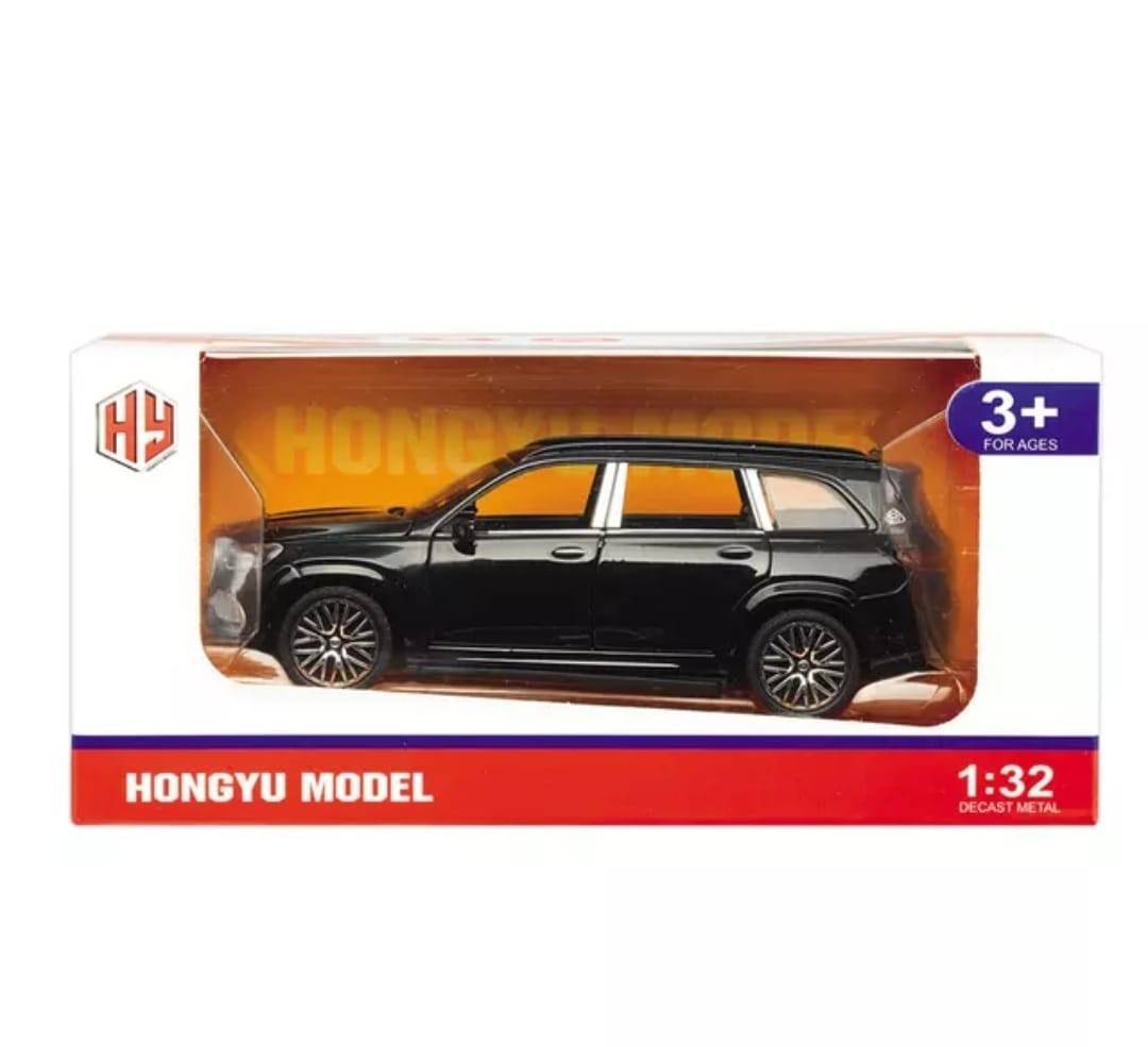 Masinuta metal mecanica, tip Maybach GLS 600, 3 sunete, usi mobile, capota mobila, portbagaj mobil, negru, 15 cm