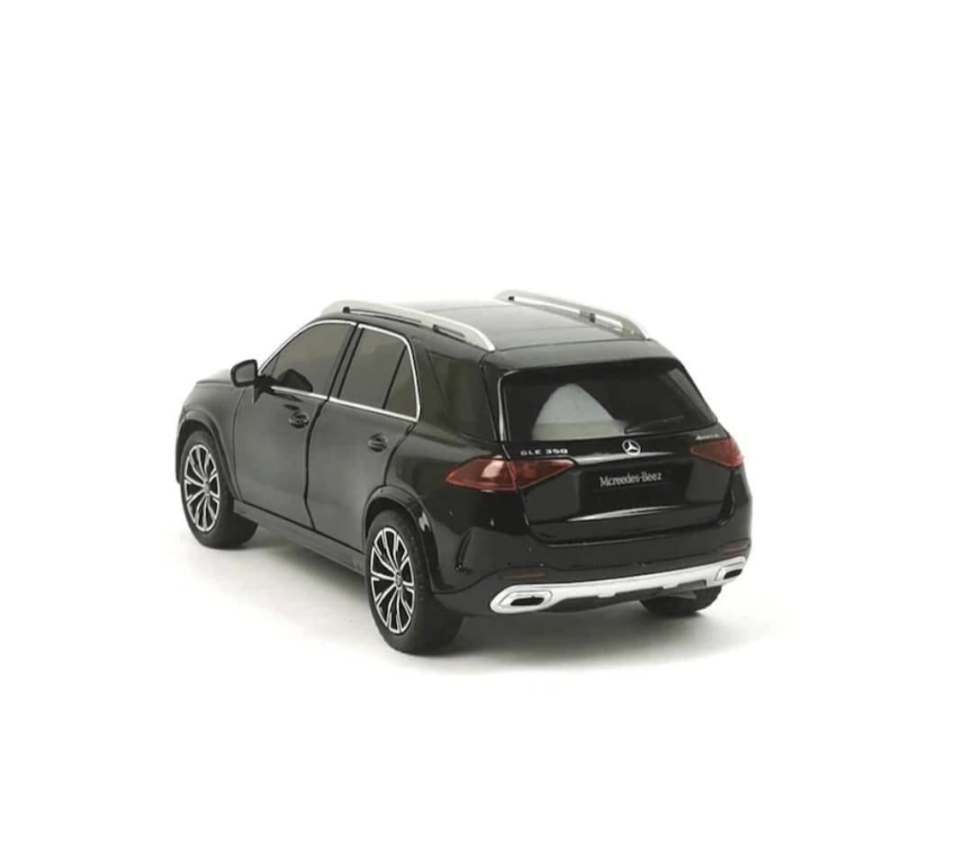 Masinuta metalica mecanica, Jeep Mercedes GLE 350, 1:24, usi mobile, capota mobila, portbagajul mobil, negru, 20 cm