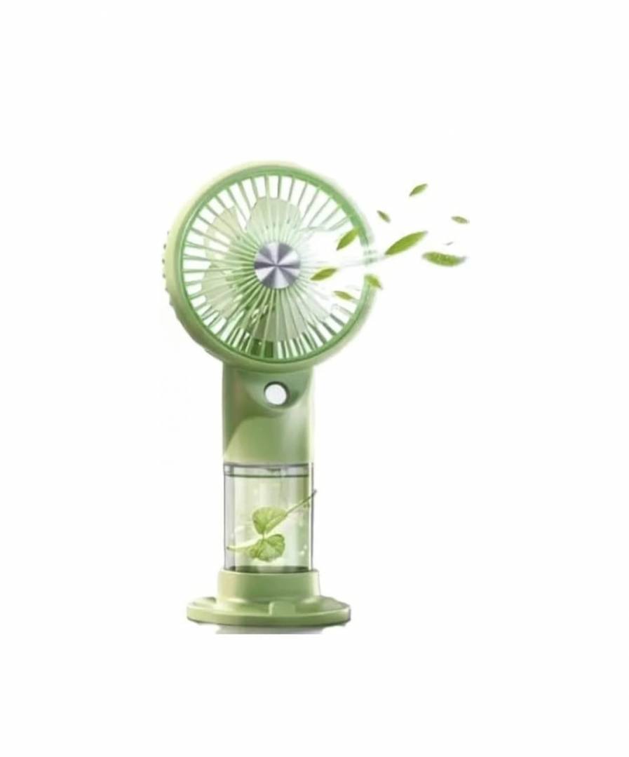 Mini ventilator cu pulverizare si suport de telefon, usb, pentru copii sau adulti, multicolor,15 cm