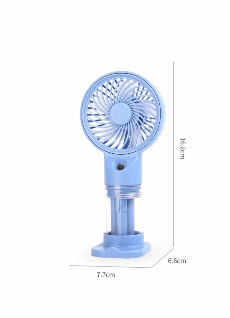Mini ventilator cu pulverizare si suport de telefon, usb, pentru copii sau adulti, multicolor,15 cm
