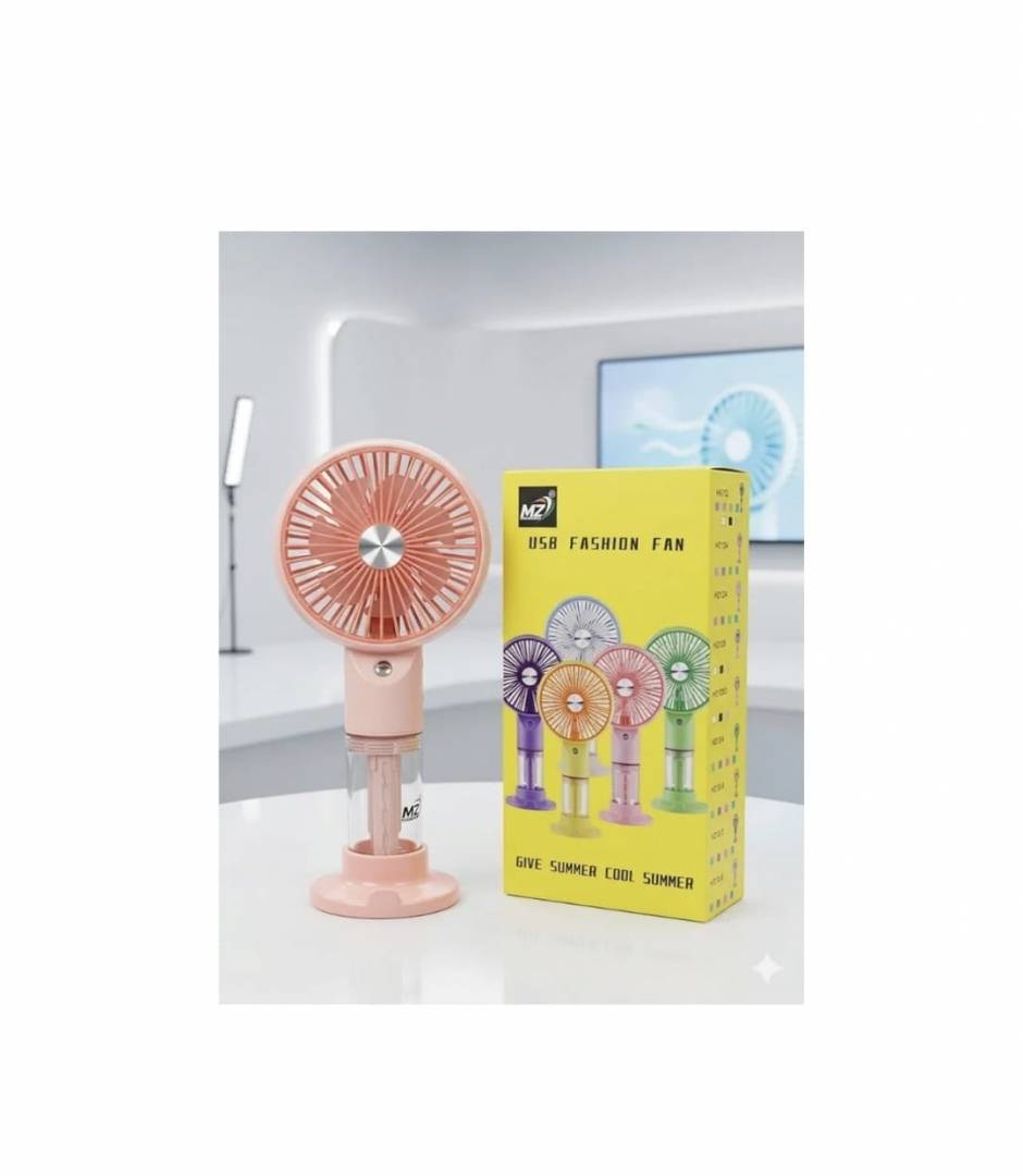 Mini ventilator cu pulverizare si suport de telefon, usb, pentru copii sau adulti, multicolor,15 cm
