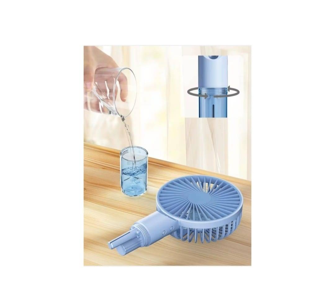 Mini ventilator cu pulverizare si suport de telefon, usb, pentru copii sau adulti, multicolor,15 cm