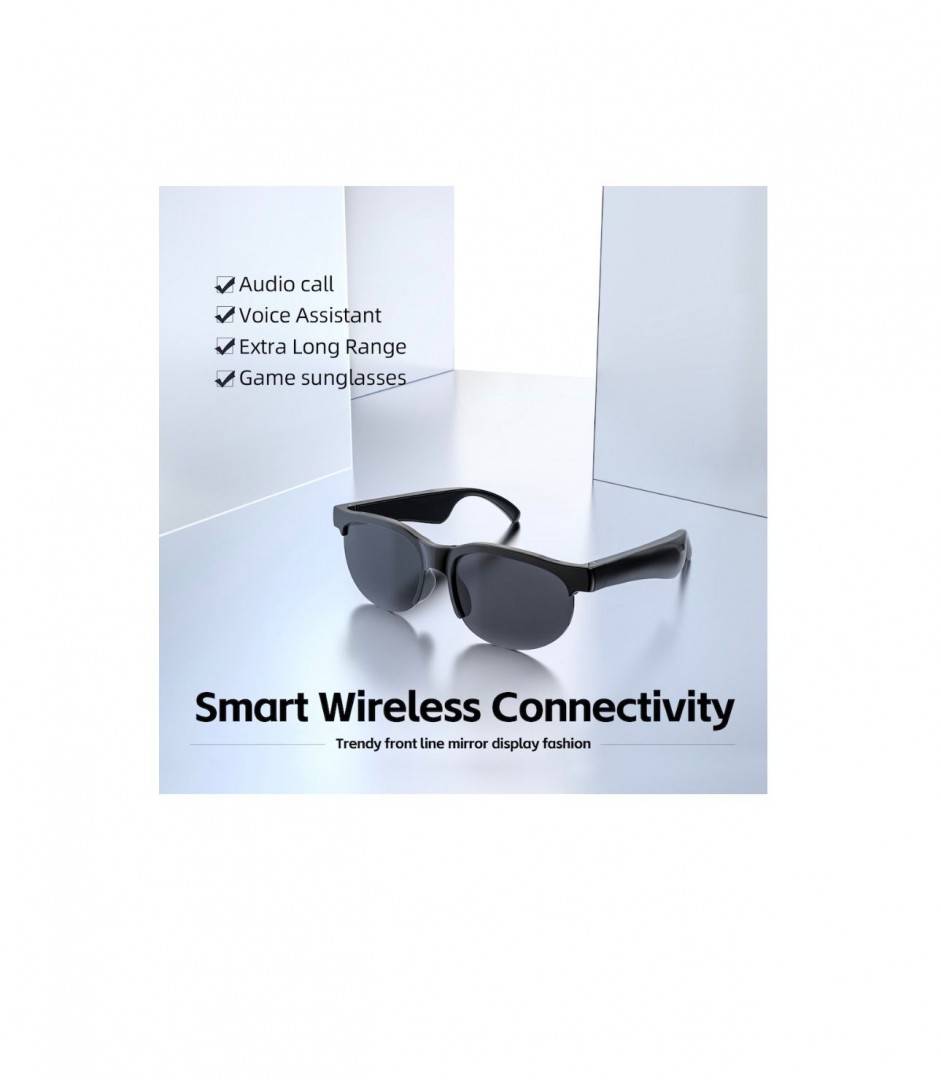Ochelari de traducere inteligenti AI, Bluetooth 5.3, accepta 144 de limbi, calitate sunet HIFI, impermeabil, interpretare simultana, apeluri HD, asistent vocal,design sportiv, negru