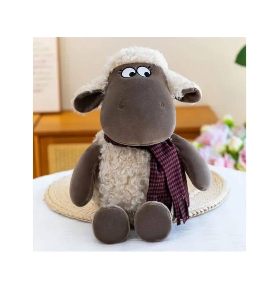 Oita de plus, jucarie moale si adorabila, bej/multicolor, 25 cm