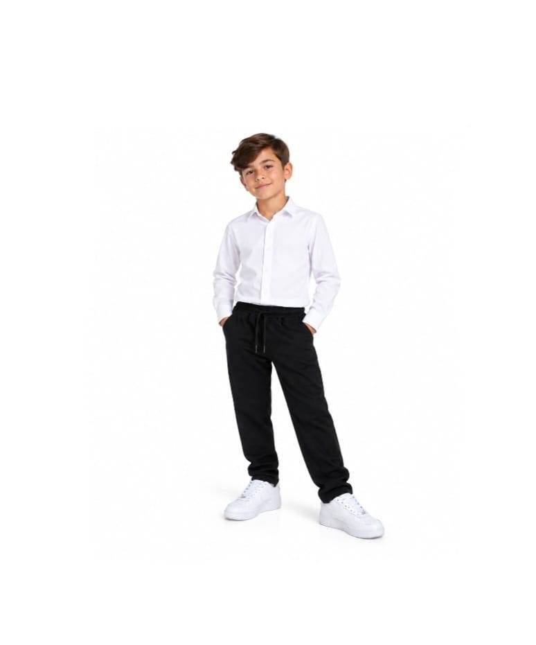 Pantaloni eleganți băieți, școală, potriviți pentru uniformă și cămașă, negru, marimea 5 - 12 ani