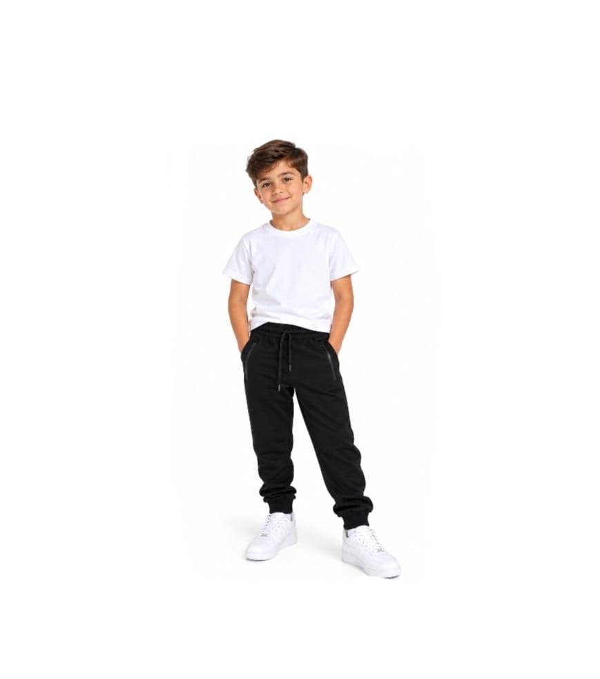 Pantaloni trening copii, pentru grădiniță și școală, talie elastică, bleumarin, marimea 3 ani - 8 ani