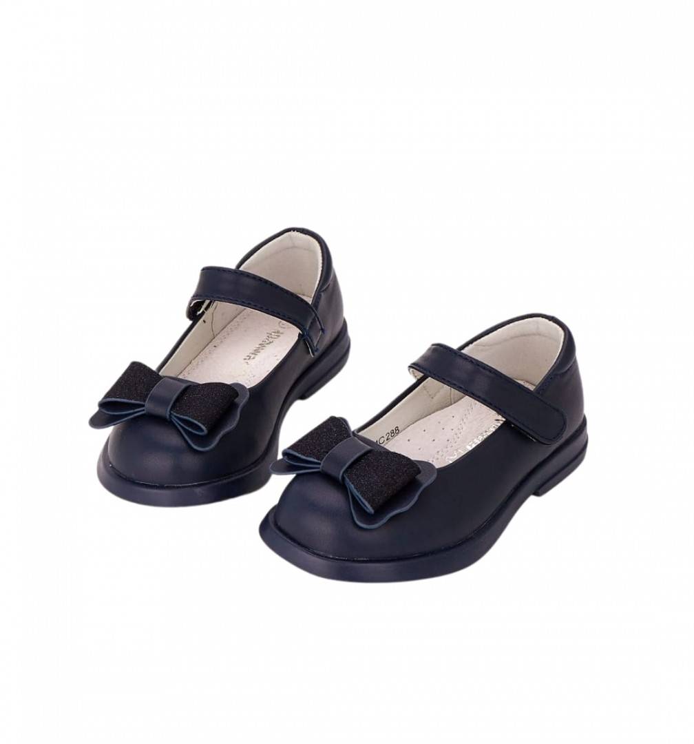 Pantofi Piele fetite, Apawwa MC289, albastru inchis, 31 EU - 36 EU