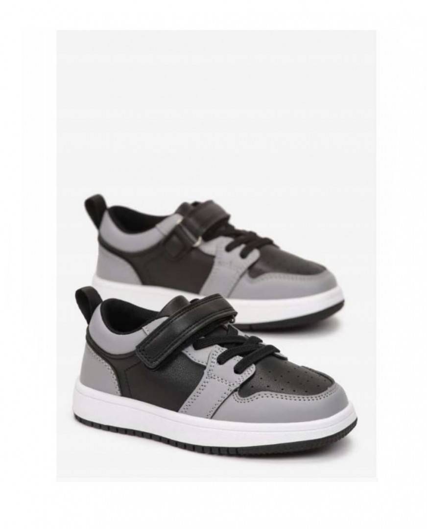 Pantofi sport copii, TC821, negru/gri, 26 EU - 31 EU