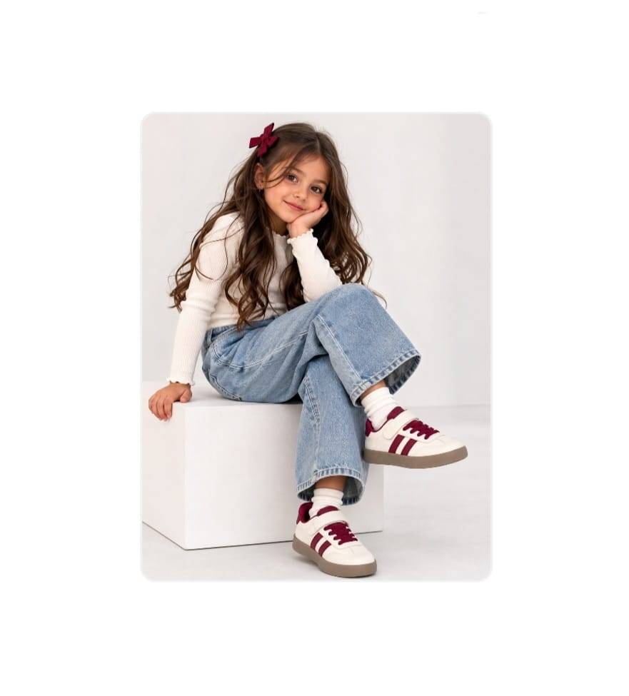 Pantofi sport fete, Apawwa N1315R, beige/red, marimea 29 - marimea 36