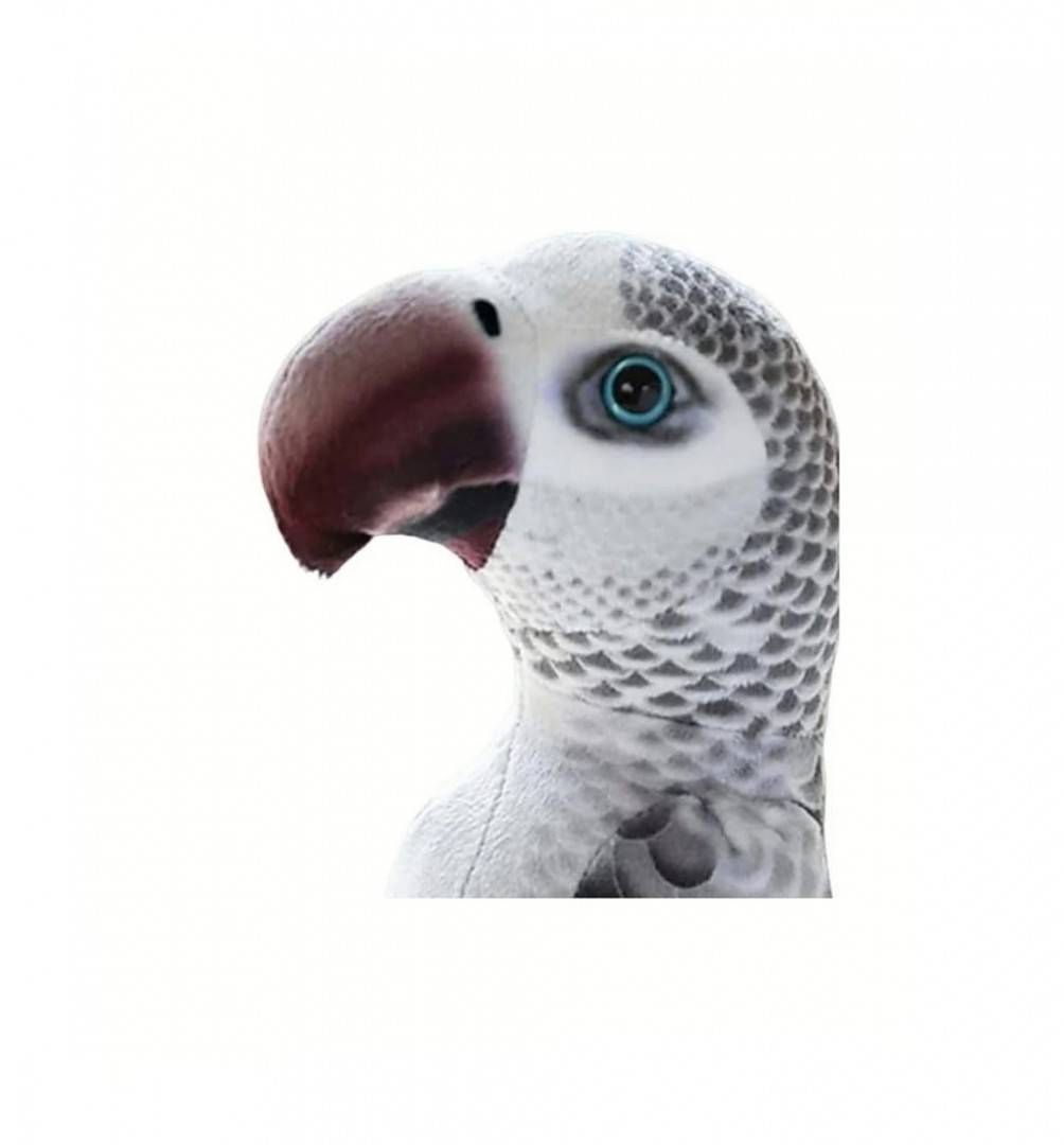 Papagal de plus, realist, multicolor, 20 cm