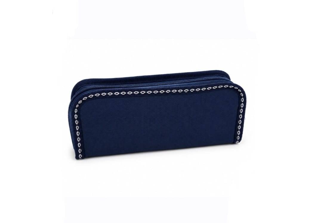 Penar scolar copii, model Italian Brainrot, cu un breloc, bleumarin/multicolor, 22 cm x 10 cm