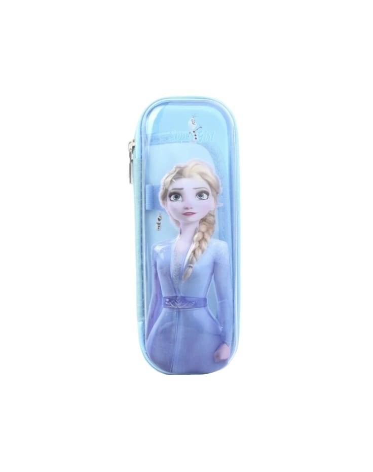 Penar scolar fete, model  Elsa, Rapunzel, 3D, multicolor, 21 cm x 8 cm