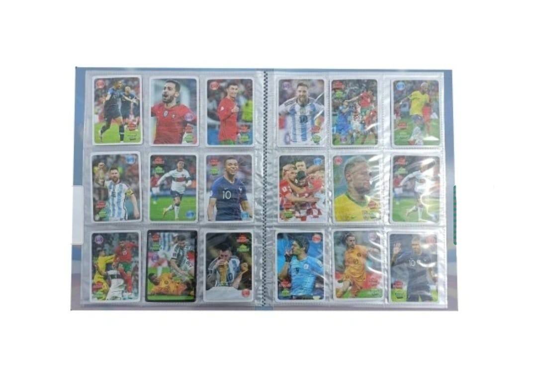 Set 1 Pachet de cartonase, Album de fotbal, UEFA EURO 2024, 3D, pentru 216 cartonase, rosu, 30 cm x 23 cm
