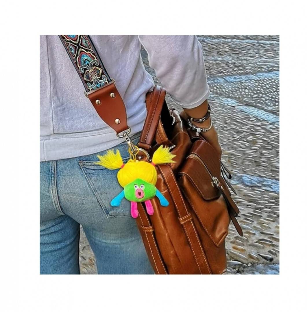  Set 3 Jucarii de plus, Funny Ugly Key Chain, tip breloc, multicolor, 15 cm