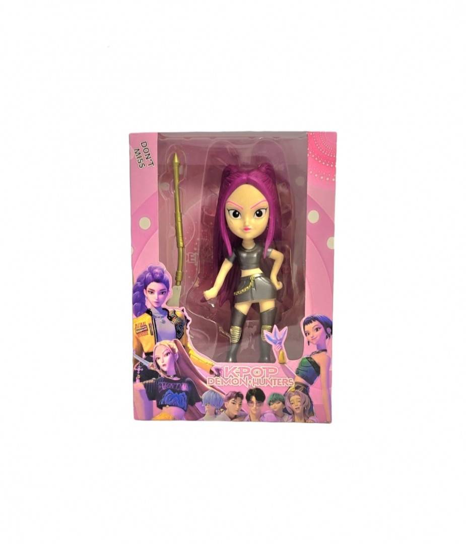 Set 3 figurine, K Pop Demon Hunter Girl, MASHASHOP, roz/multicolor, 18 cm