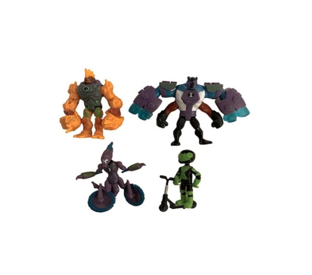 Set 4 Figurine, Ben 10, MASHASHOP, portocaliu/multicolor, 11 cm