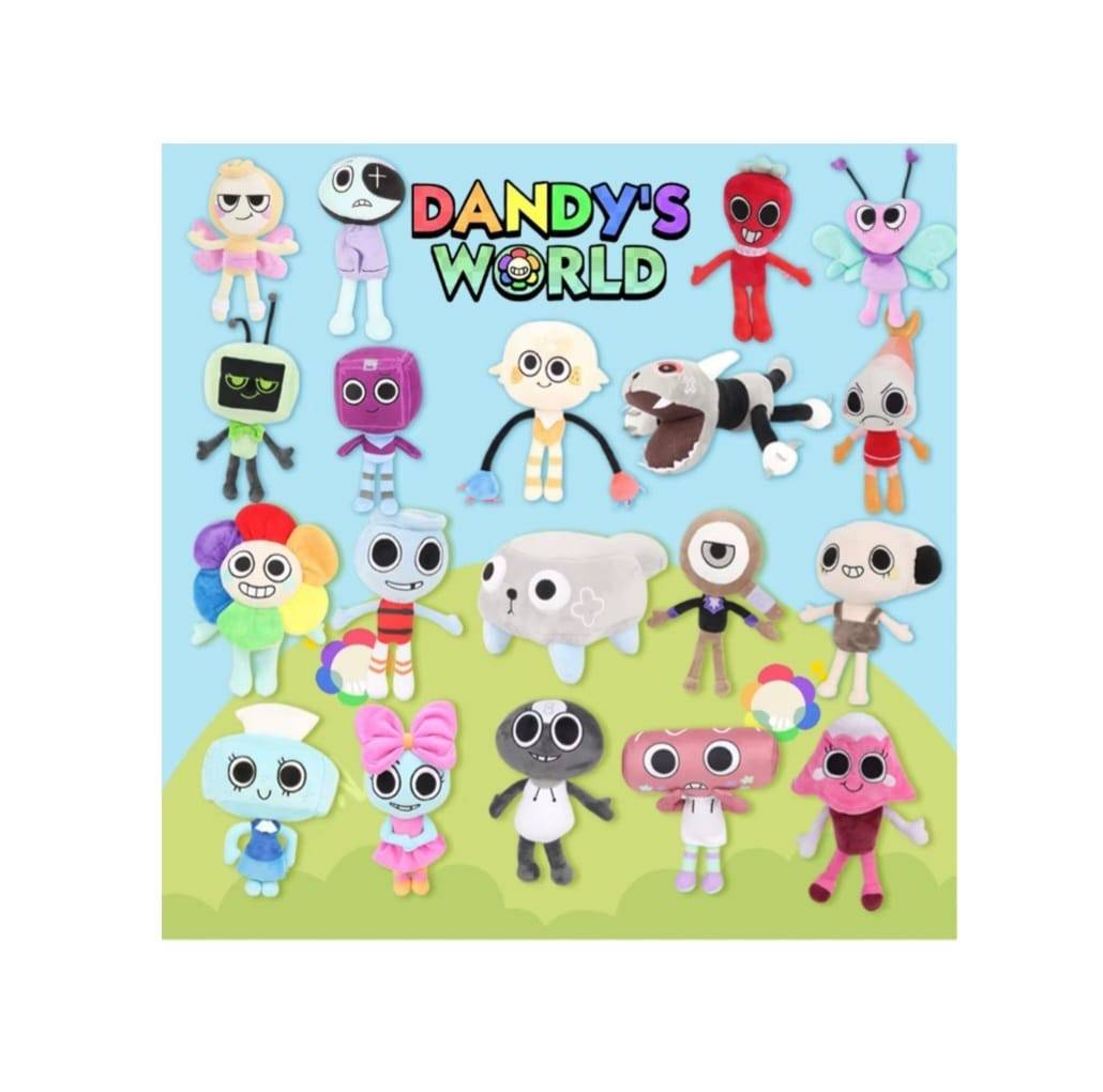 Set 4 Mascote de plus, Dandy's World, MASHASHOP, multicolor, 28 cm - 30 cm