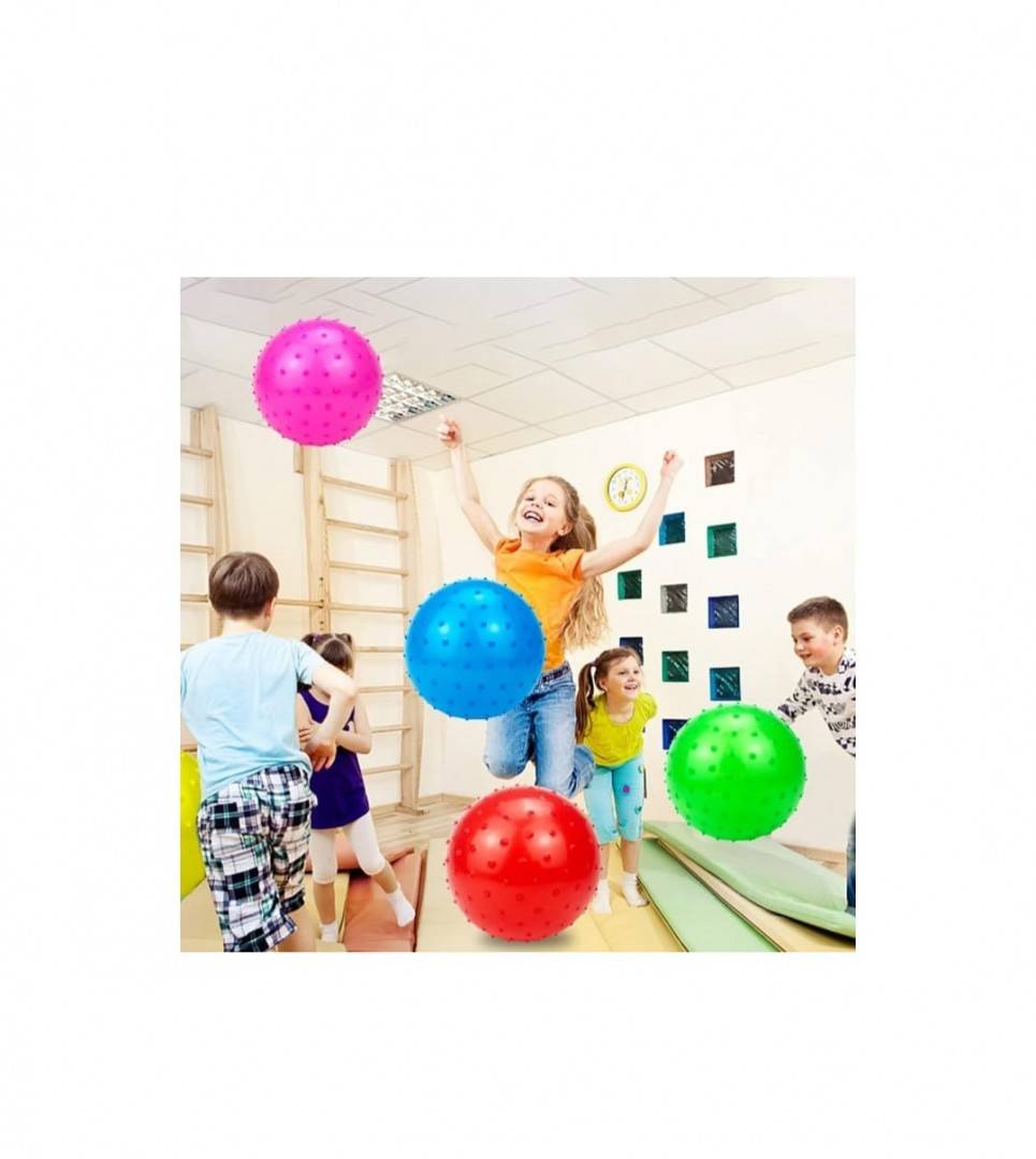 Set 5 Mingi Colorate 9, pompa inclusa, pentru jocuri interioare si exterioare, multicolor