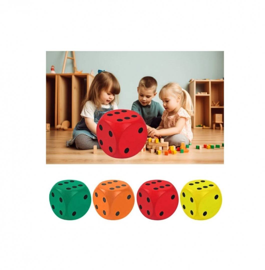 Set 6 cuburi din spuma MASHASHOP, multicolor, 6x6cm