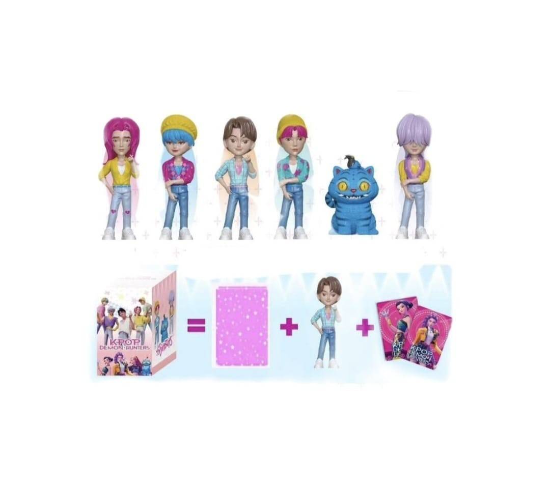 Set 6 Figurine, Demont Hunters Boys Advent Kpop, MASHASHOP, multicolor, 9.5 cm