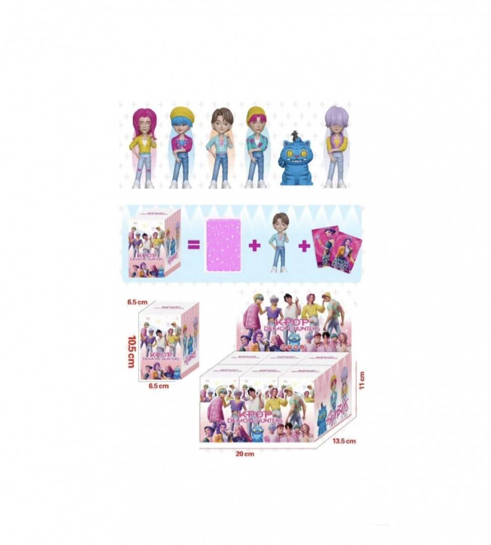 Set 6 Figurine, Demont Hunters Boys Advent Kpop, MASHASHOP, multicolor, 9.5 cm