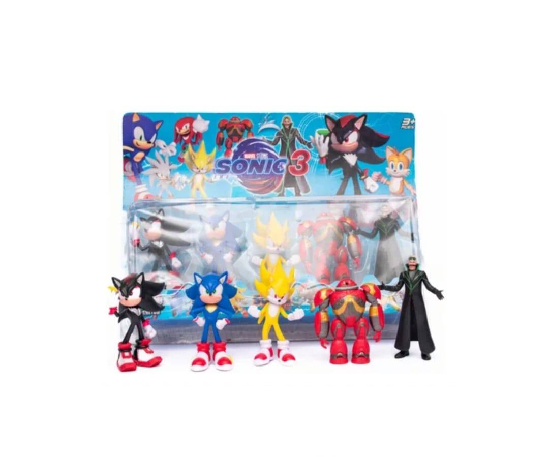 Set 5 Figurine Sonic 3, multicolor, 11 cm - 13 cm