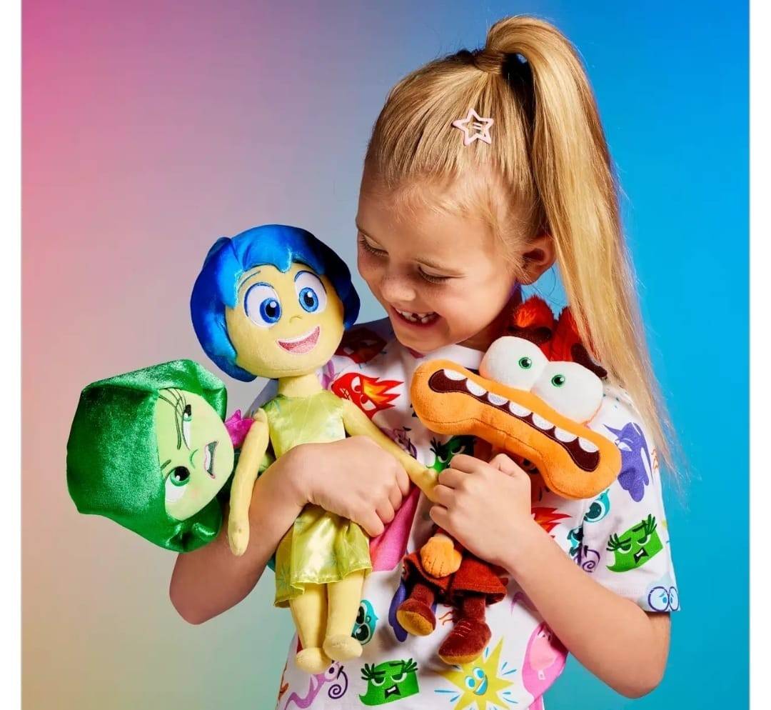 Set 6 Mascote de plus, Emotii, Inside out, rosu, 30 cm - 40 cm