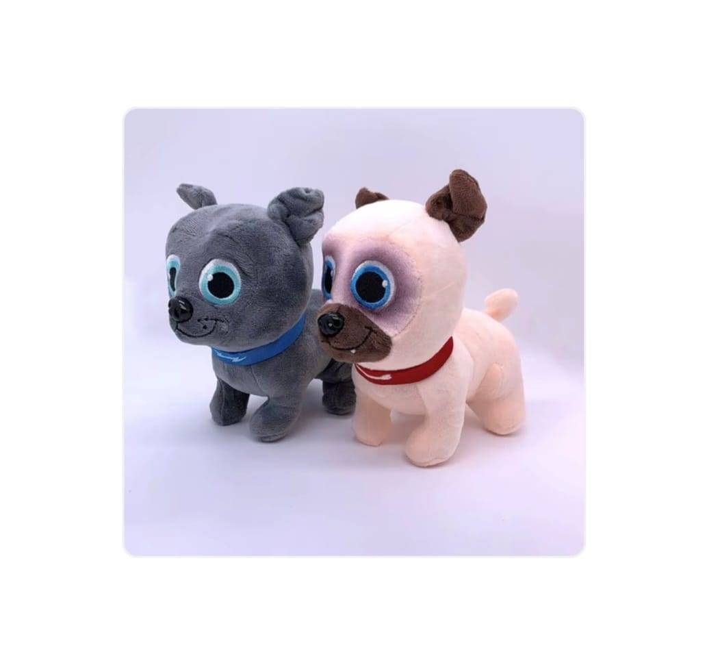 Set Catelusii Bingo si Rolly de plus, multicolor, 30 cm
