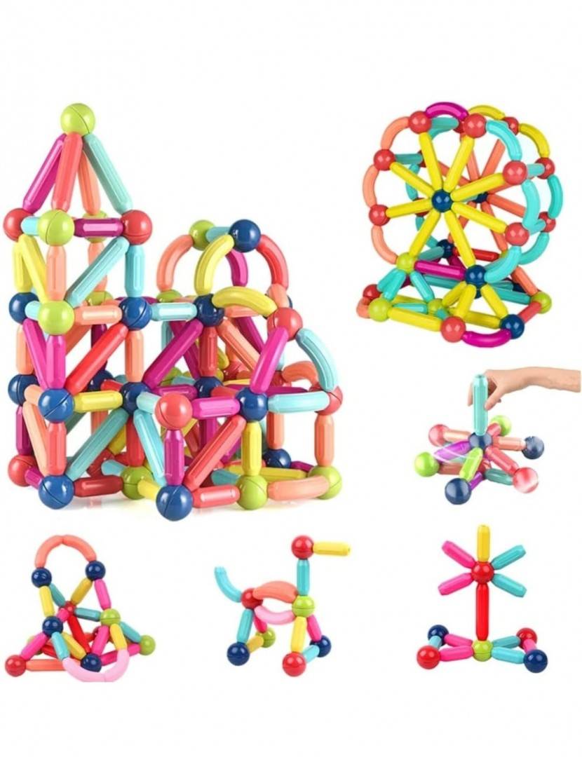  Set Constructie si Asamblare, Labirint cu bile, multicolor, 84 piese