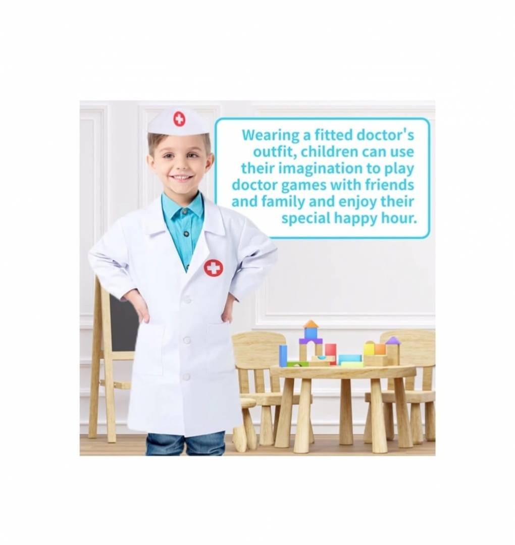 Set de Doctor pentru copii, trusa medicala, sunete si lumini, alb/multicolor, 3 ani - 4 ani