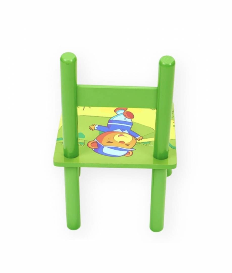 Set Masuta cu 2 scaune pentru copii, Animale din Jungla, verde, 1 an+