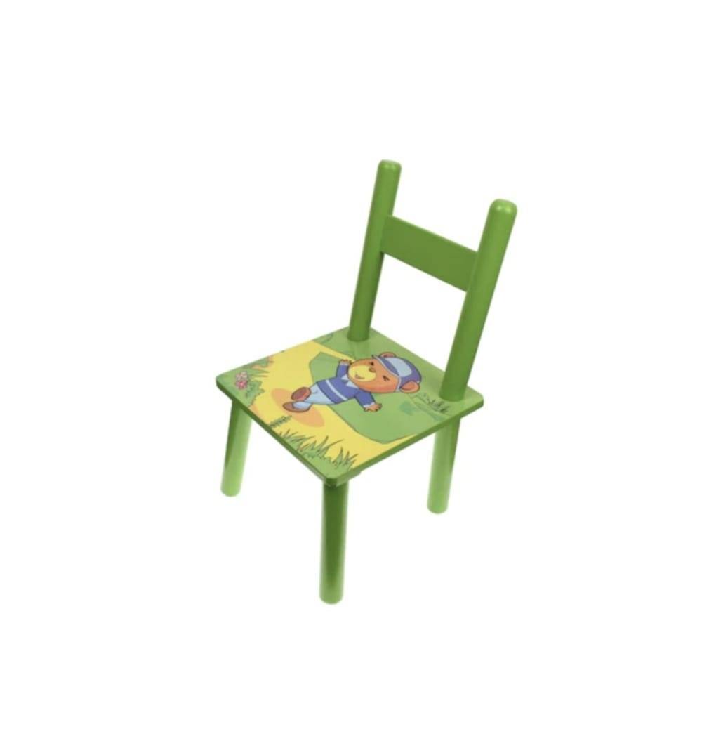 Set Masuta cu 2 scaune pentru copii, Animale din Jungla, verde, 1 an+