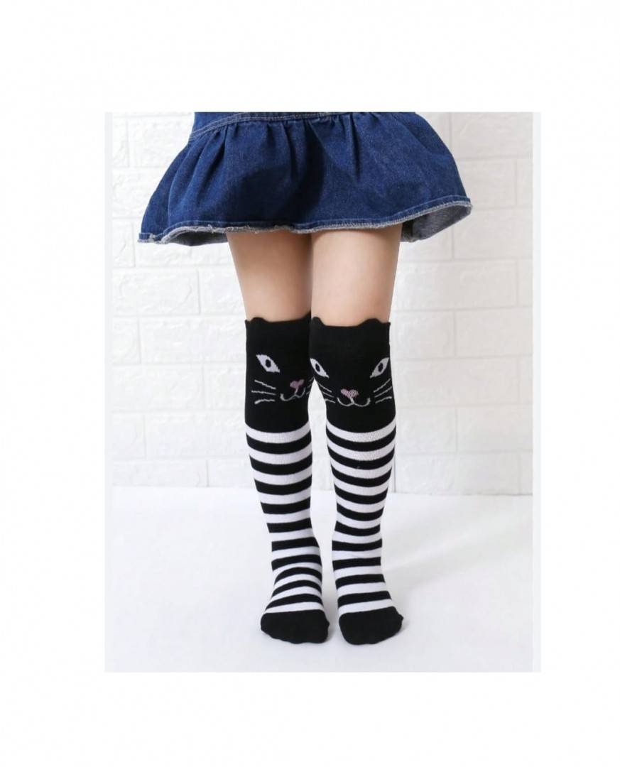  Sosete lungi fetite, Pisicuta, dungi, multicolor, 1 an - 13 ani