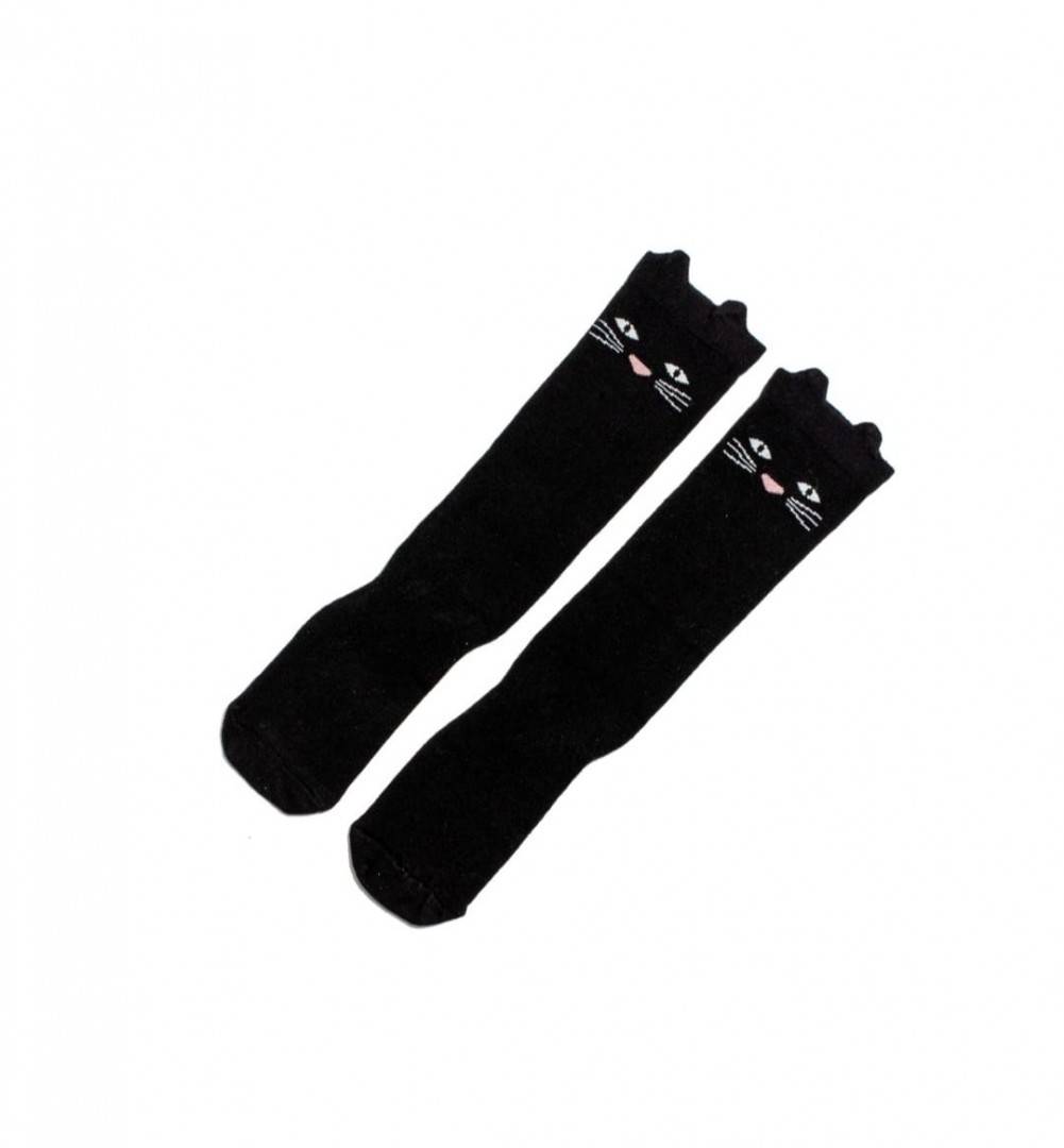 Sosete lungi fetite, Pisicuta, negru, 1 an - 13 ani