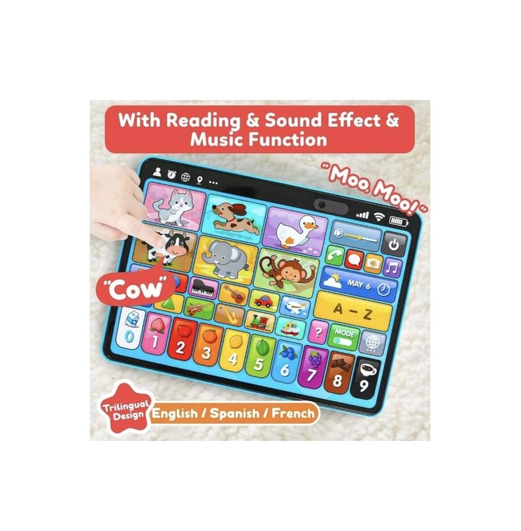 Tableta interactiva de jucarie pentru copii , Fivestar, touchscreen, multicolor, 3 ani+