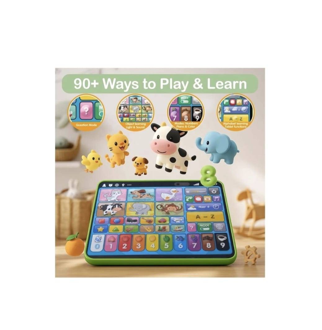 Tableta interactiva de jucarie pentru copii , Fivestar, touchscreen, multicolor, 3 ani+