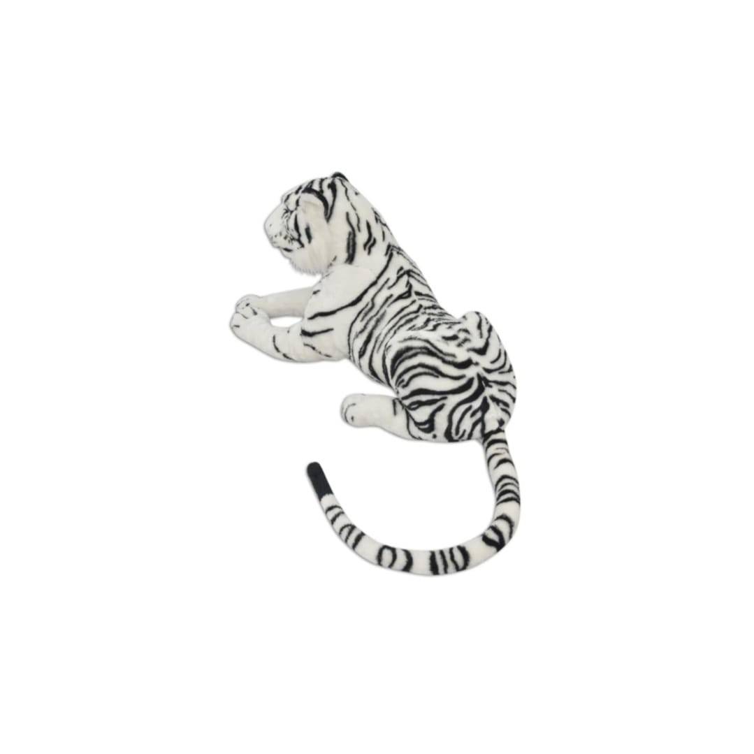 Tigru de plus, realist, alb/negru, 50 cm