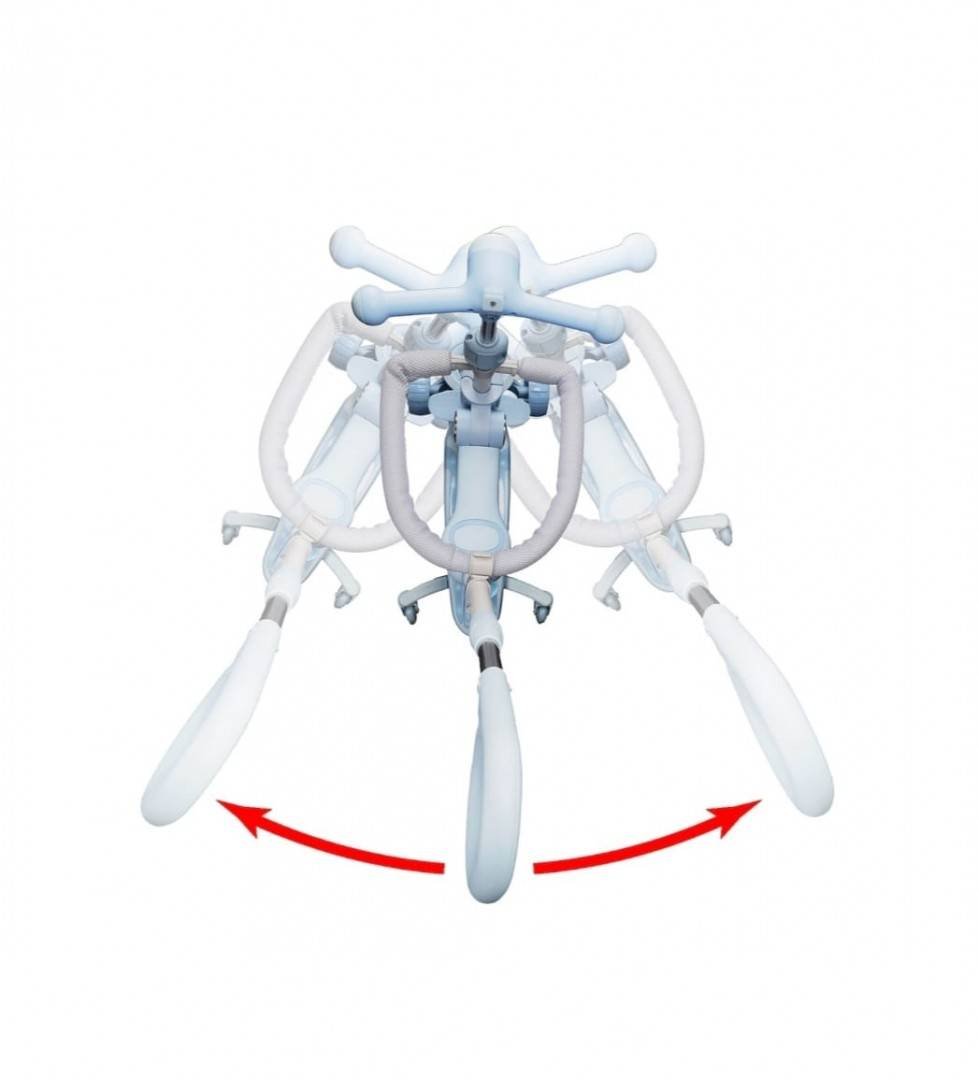 Trotineta pentru copii, 7 in 1 cu scaun, protectii laterale, maner de impins, limina frontala, roti luminoase si ghidon reglabil, blue, 1 an+