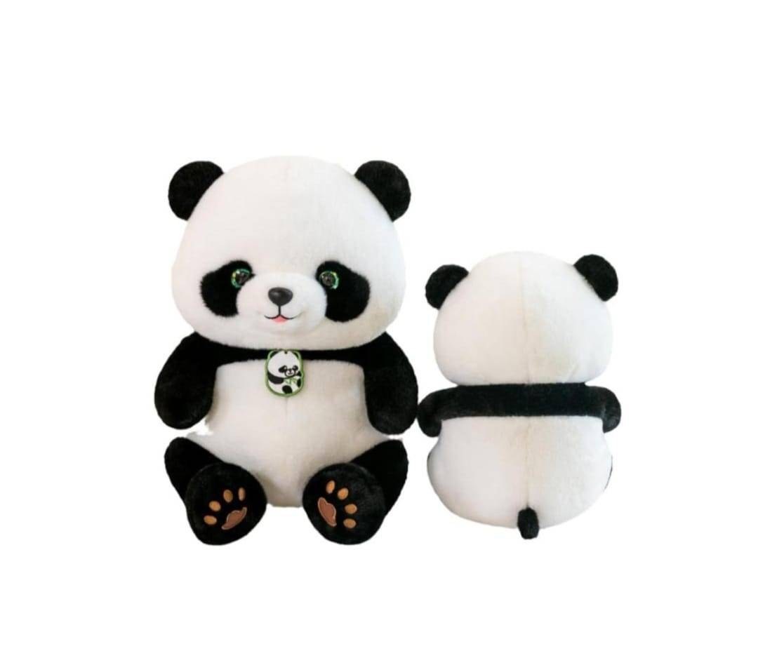 Urs Panda de pluș, moale și pufos, alb-negru, 46 cm